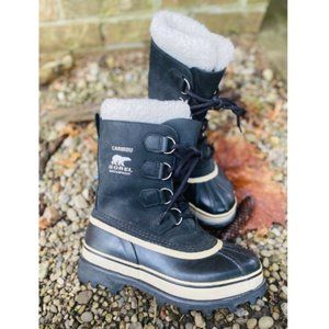Sorel Women's Black Caribou Winter Boots 6